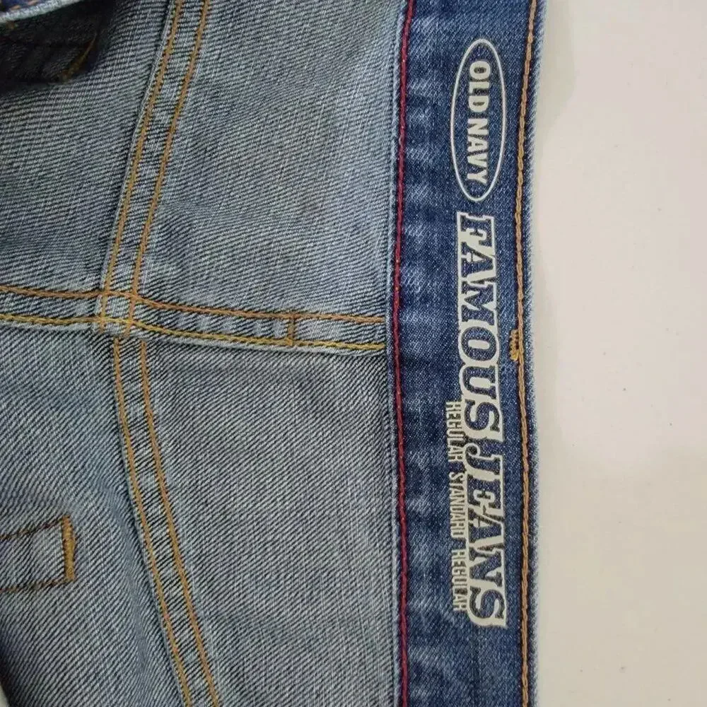 Old Navy Famous Jeans Mens Size 36x34 Straight Leg Blue Medium Wash Denim